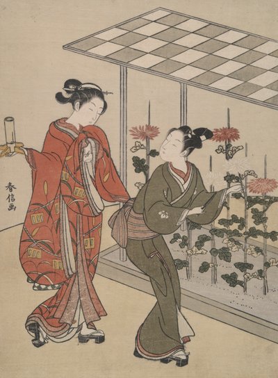 Visione dei crisantemi da Suzuki Harunobu