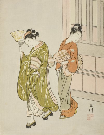 Brezza rinfrescante da un ventaglio da Suzuki Harunobu