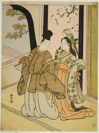 Cortigiano e dama da Suzuki Harunobu