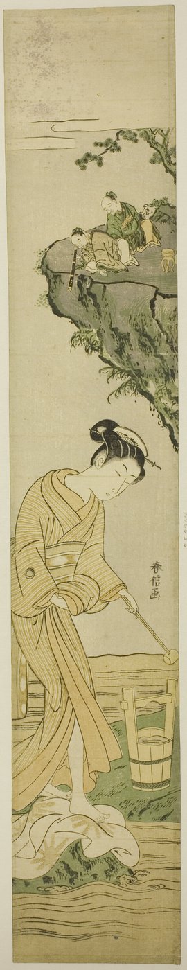 Immortali taoisti che spiano una giovane bellezza da Suzuki Harunobu