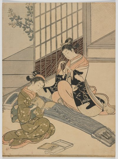 Oche discendenti del Koto, periodo Edo, c.1766 da Suzuki Harunobu