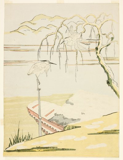 Aironi nella Neve da Suzuki Harunobu