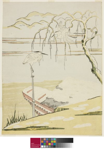 Aironi nella neve da Suzuki Harunobu