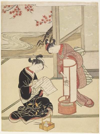Bagliore serale della lanterna, dopo il 1766 da Suzuki Harunobu