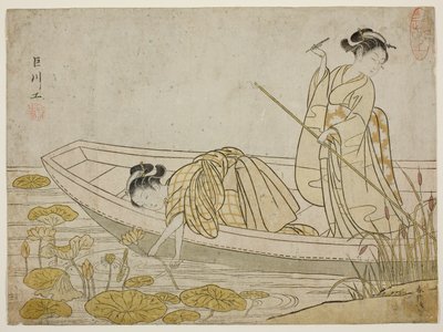 Raccolta di fiori di loto da Suzuki Harunobu