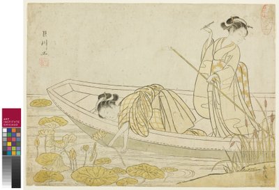 Raccolta di fiori di loto, 1765 da Suzuki Harunobu