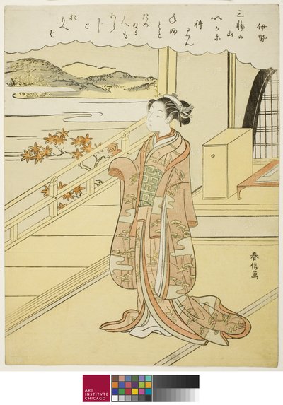 Ise, da una serie senza titolo di Trentasei poeti immortali, c. 1767-68 da Suzuki Harunobu