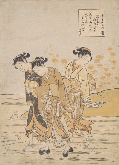 Fiume Gioiello a Ide Ide no Tamagawa, ca. 1768 da Suzuki Harunobu