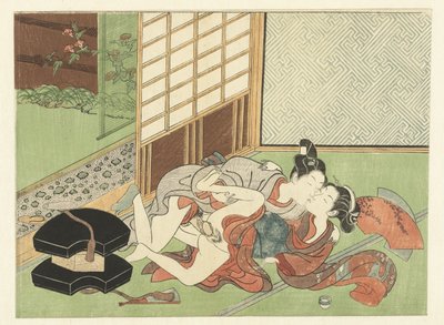 Coppia innamorata su tatami da Suzuki Harunobu