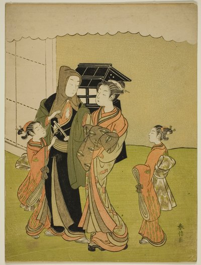 Amanti che si separano al mattino da Suzuki Harunobu
