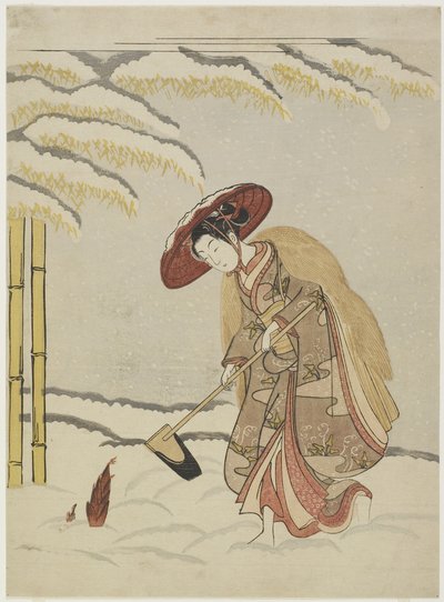 Mitate di Meng Zong, uno dei ventiquattro modelli di pietà filiale, dopo il 1765 da Suzuki Harunobu