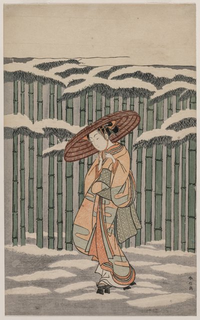 Attraversando il boschetto di bambù da Suzuki Harunobu