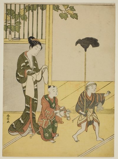 Giocare alla Processione del Daimyo da Suzuki Harunobu