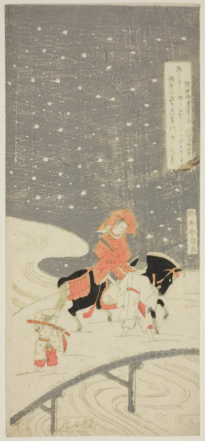 Attraversamento di Sano a Miwagasaki (Miwagasaki Sano no watari) da Suzuki Harunobu