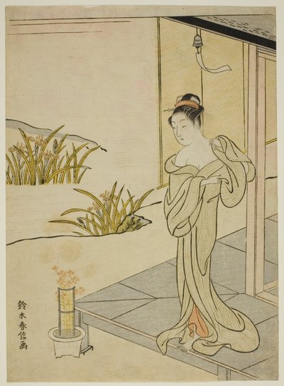 Estate, dalla serie "Nuove versioni di fiori delle quattro stagioni (Shinpan furyu shiki no hana)" da Suzuki Harunobu