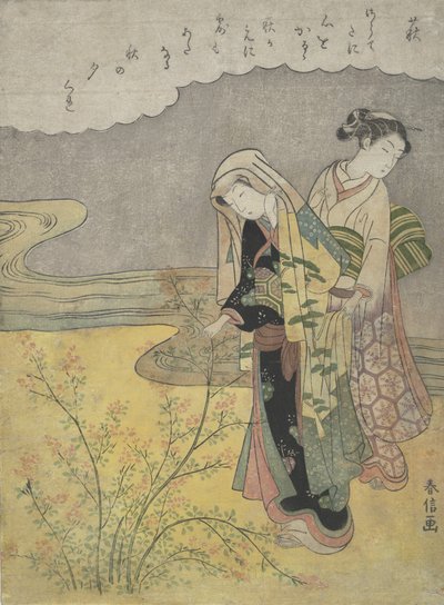 Il trifoglio cespuglio Hagi, ca. 1766 da Suzuki Harunobu