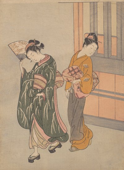 Il vento di montagna di un giorno limpido del ventaglio, ca. 1766 da Suzuki Harunobu