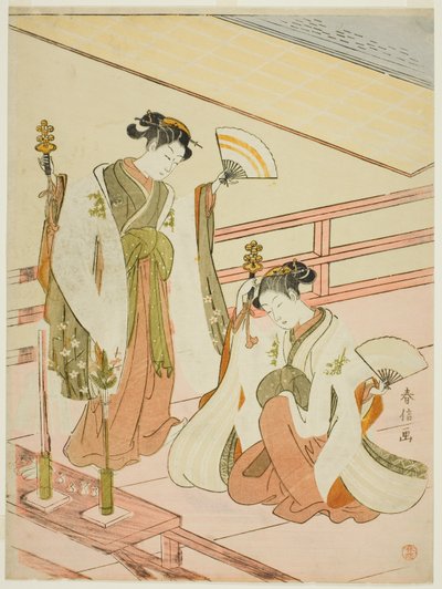 La Danza delle Sacerdotesse Ohatsu e Onami da Suzuki Harunobu