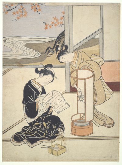 Il bagliore serale di Andon: Zashiki Hakkei da Suzuki Harunobu