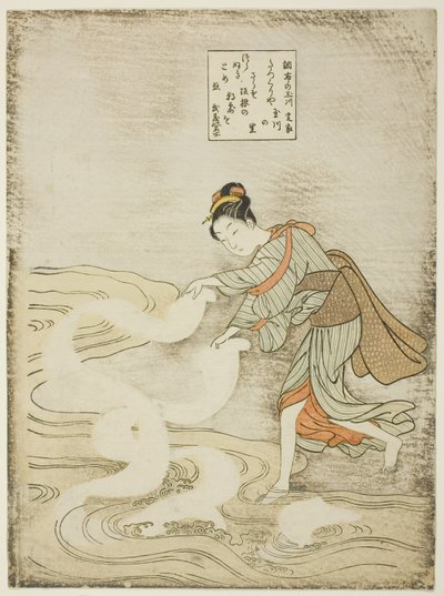 Il fiume gioiello a Chofu (Chofu no Tamagawa), da una serie senza titolo di Sei fiumi gioiello da Suzuki Harunobu