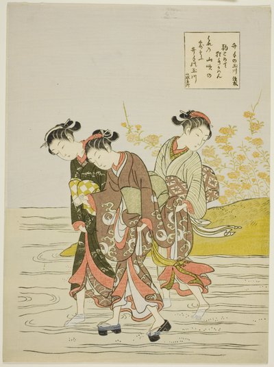 Il fiume gioiello a Ide, da una serie senza titolo di Sei Fiumi Gioiello da Suzuki Harunobu