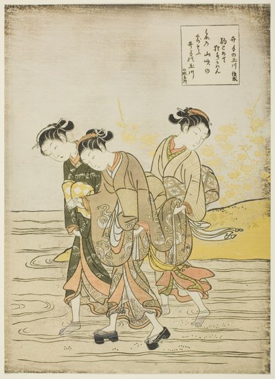 Il fiume gioiello a Ide (Ide no Tamagawa), da una serie senza titolo di Sei fiumi gioiello da Suzuki Harunobu