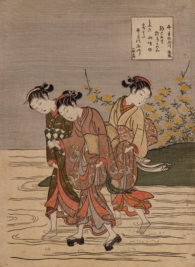 Il fiume gioiello a Ide", dalla serie "I sei fiumi gioiello" da Suzuki Harunobu