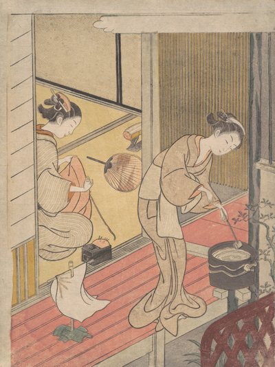 Le vele di ritorno del portasalviette da Suzuki Harunobu