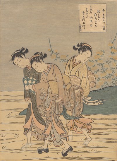Il fiume Tama a Ide, provincia di Yamashiro da Suzuki Harunobu