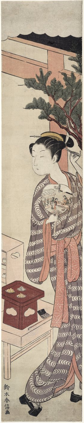 Il chiosco del tè - Kagiya Osen, c.1769 da Suzuki Harunobu