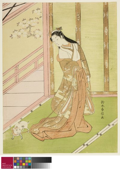 La terza principessa e il suo gatto domestico, c.1767/68 da Suzuki Harunobu