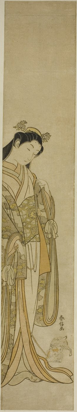 La terza principessa e il suo gattino da Suzuki Harunobu