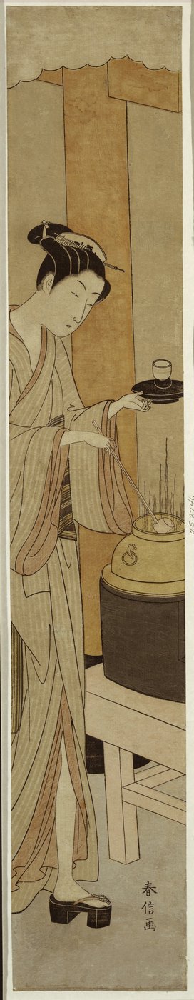 La cameriera Osen della casa da tè Kagiya, c.1769-70 da Suzuki Harunobu