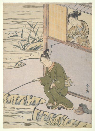 Solleticare il pescatore da Suzuki Harunobu