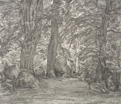 Paesaggio boschivo da Falster da Svend Hammershøi