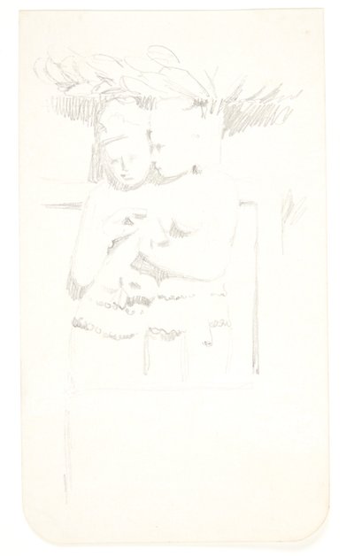 Gruppo con due figure. Foglio di studio dopo rilievi a Borobudur, Giava da Svend Rathsack