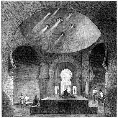 Un bagno turco in Jermyn Street, Londra, 1891 da Swain