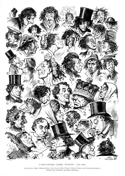 Caricature da Punch, 1844-1882 da Swain