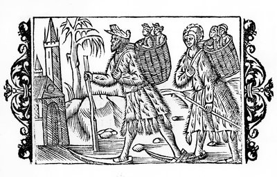 Due finlandesi sugli sci - in De Gentibus Septrionalibus di Arcivescovo Olaus Magnus, Svezia da Swedish School