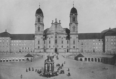 Einsiedeln, Facciata del Convento (foto in bianco e nero) da Swiss Photographer