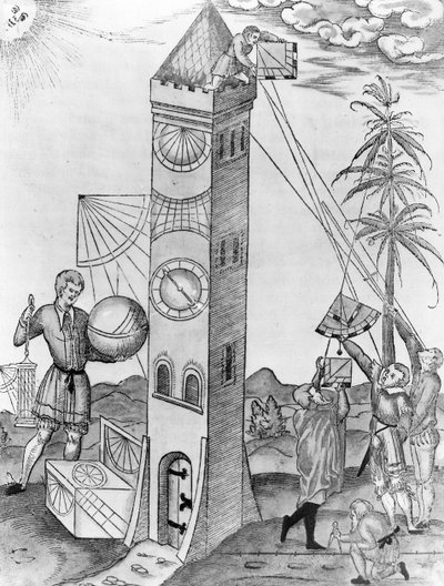 Illustrazione da Rudimenta Mathematica di Sebastian Munster, 1551 da Swiss School