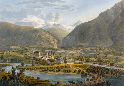 Brig sul Rodano, Alpi Bernesi, Svizzera, 1819 da Swiss School