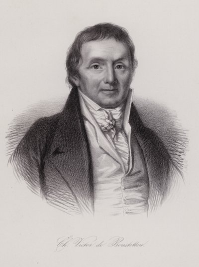 Charles Victor de Bonstetten, politico e scrittore svizzero (incisione) da Swiss School