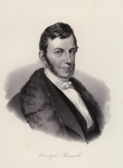 Christoph Bernoulli, naturalista ed economista svizzero (incisione) da Swiss School