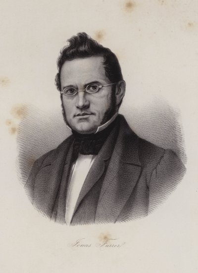 Dr Jonas Furrer, politico svizzero (incisione) da Swiss School