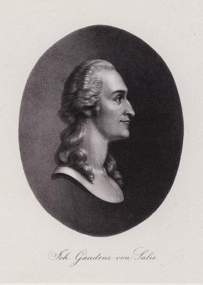 Johann Gaudenz von Salis-Seewis, poeta svizzero (incisione) da Swiss School