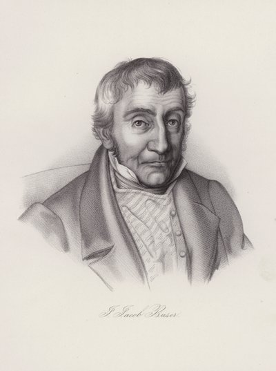 Johann Jakob Buser, politico svizzero (incisione) da Swiss School