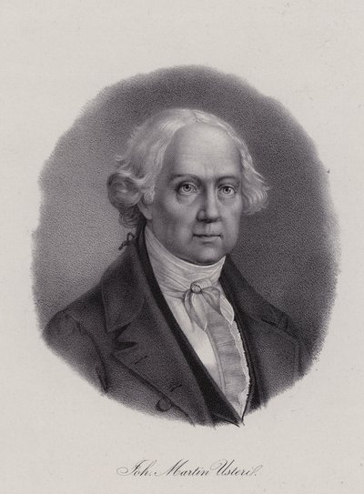 Johann Martin Usteri, poeta svizzero (incisione) da Swiss School