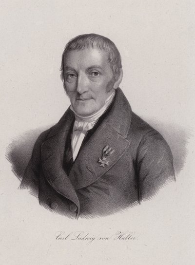 Karl Ludwig von Haller, giurista svizzero (incisione) da Swiss School