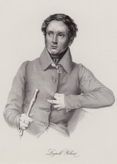 Louis Leopold Robert, pittore svizzero (incisione) da Swiss School